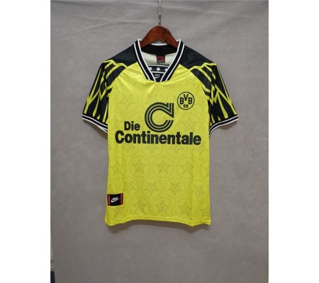 Dortmund 94/95 Home Yellow Soccer Jersey